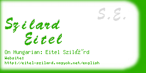 szilard eitel business card